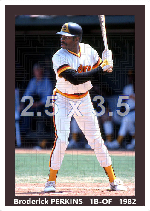 Broderick Perkins - 1982 San Diego Padres - choose a size & style