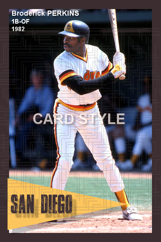 Broderick Perkins - 1982 San Diego Padres - choose a size & style