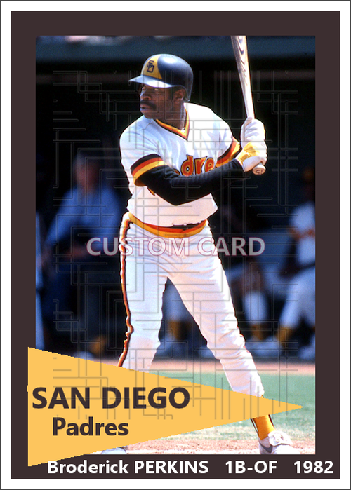 Broderick Perkins - 1982 San Diego Padres - choose a size & style