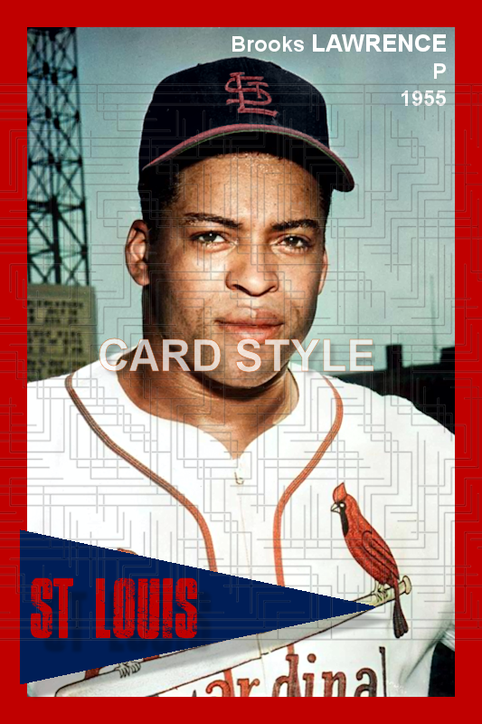 Brooks Lawrence - 1955 St. Louis Cardinals - choose a size & style