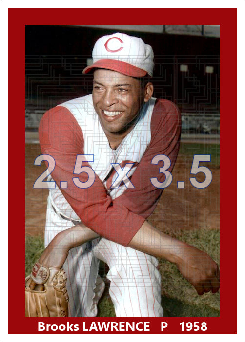 Brooks Lawrence - 1958 Cincinnati Reds - choose a size & style