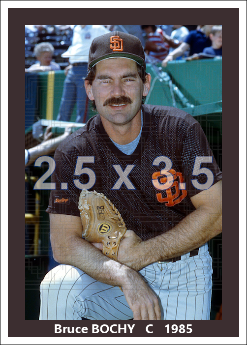 Bruce Bochy - 1985 San Diego Padres - choose a size & style