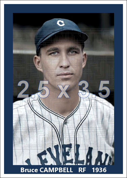 Bruce Campbell - 1936 Cleveland Indians - choose a size & style