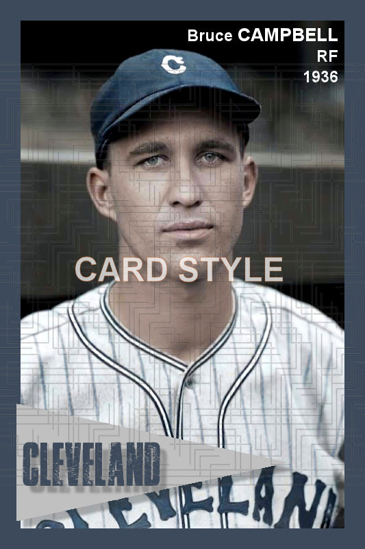 Bruce Campbell - 1936 Cleveland Indians - choose a size & style