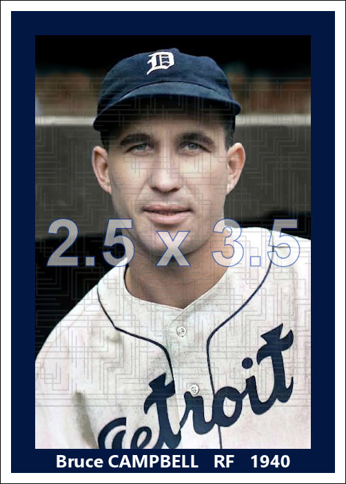 Bruce Campbell - 1940 Detroit Tigers - choose a size & style
