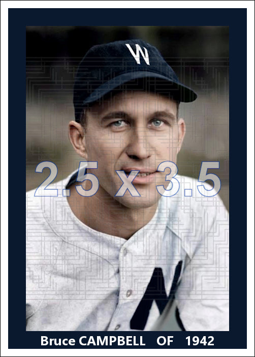 Bruce Campbell - 1942 Washington Senators - choose a size & style