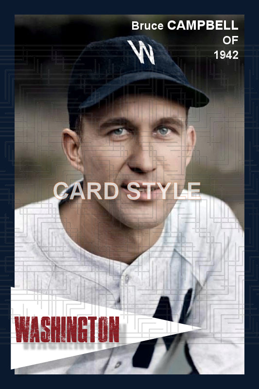 Bruce Campbell - 1942 Washington Senators - choose a size & style