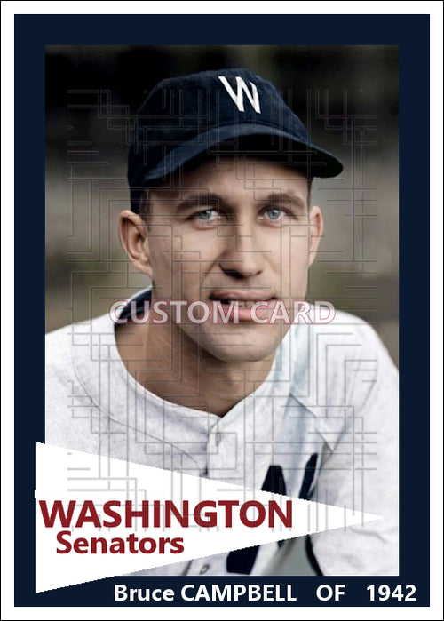 Bruce Campbell - 1942 Washington Senators - choose a size & style