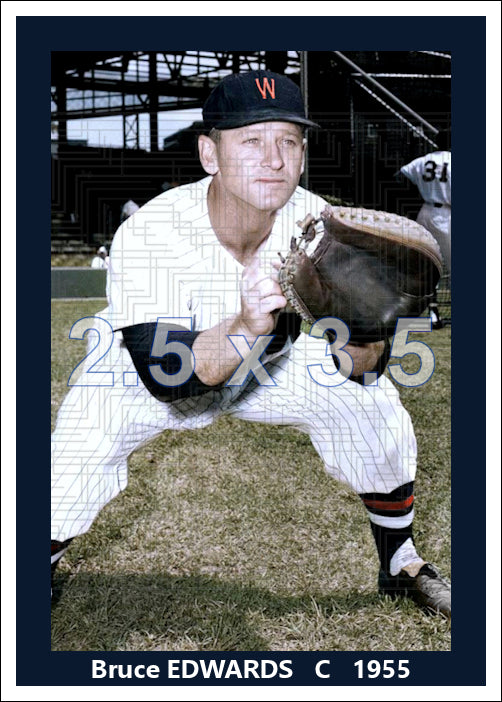 Bruce Edwards - 1955 Washington Senators - choose a size & style