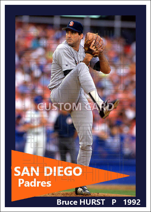Bruce Hurst - 1992 San Diego Padres - choose a size & style