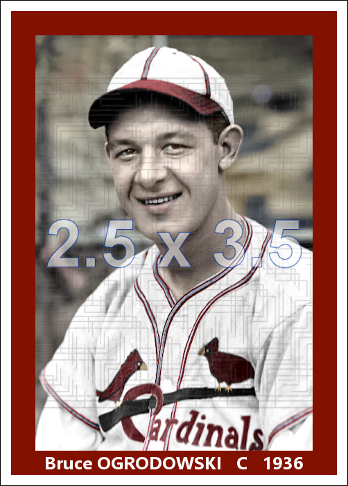 Bruce Ogrodowski - 1936 St. Louis Cardinals - choose a size & style