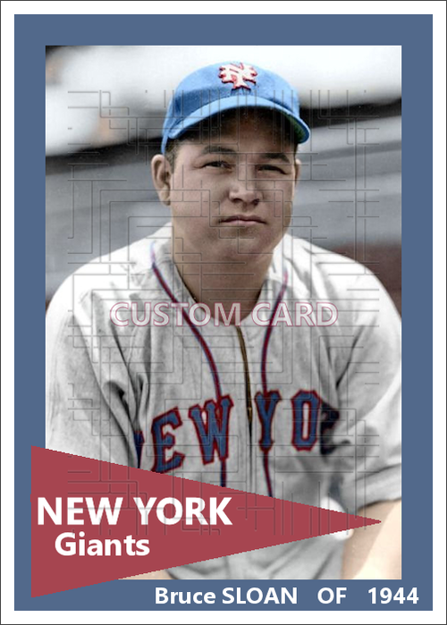 Bruce Sloan - 1944 New York Giants - choose a size & style
