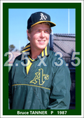 Bruce Tanner - 1987 Oakland Athletics - choose a size & style