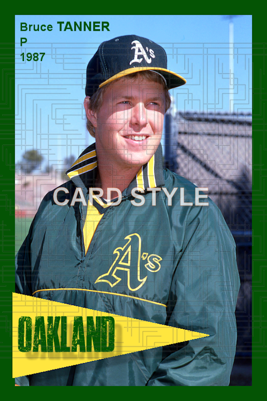 Bruce Tanner - 1987 Oakland Athletics - choose a size & style