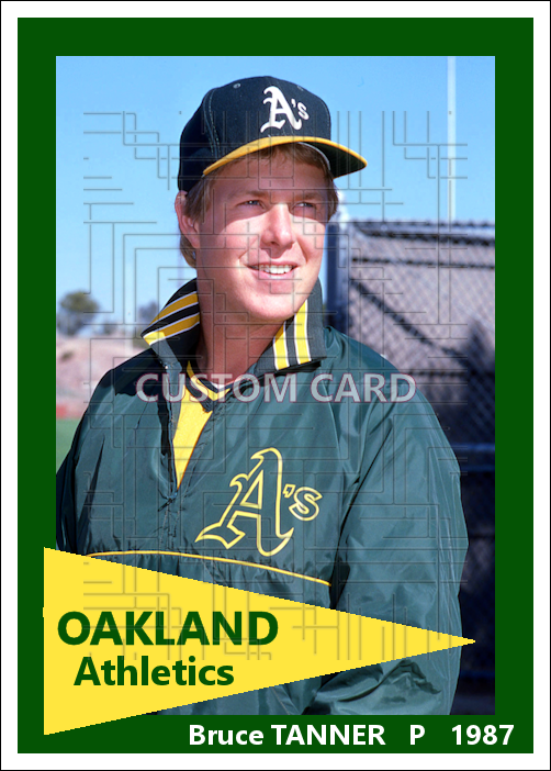 Bruce Tanner - 1987 Oakland Athletics - choose a size & style