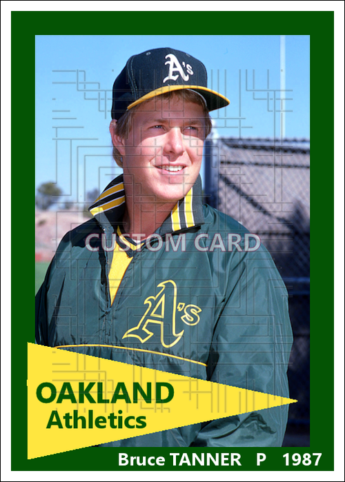 Bruce Tanner - 1987 Oakland Athletics - choose a size & style