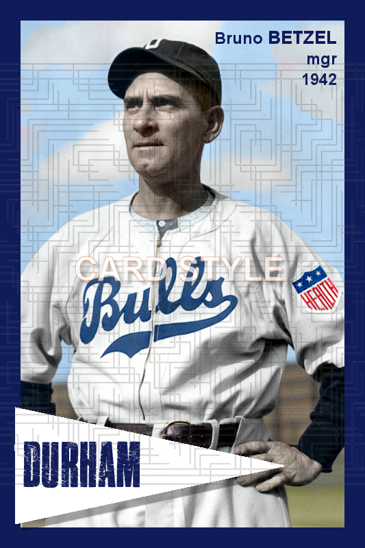 Bruno Betzel - 1942 Durham Bulls - choose a size & style