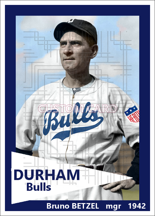Bruno Betzel - 1942 Durham Bulls - choose a size & style