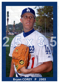 Bryan Corey - 2003 Los Angeles Dodgers - choose a size & style