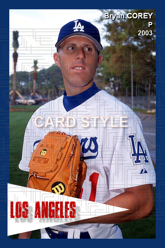 Bryan Corey - 2003 Los Angeles Dodgers - choose a size & style