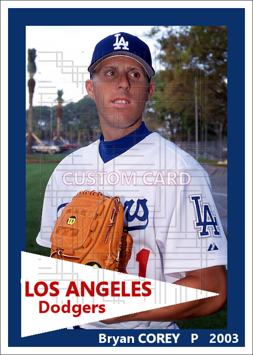 Bryan Corey - 2003 Los Angeles Dodgers - choose a size & style