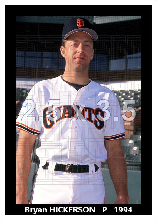 Bryan Hickerson - 1994 San Francisco Giants - choose a size & style