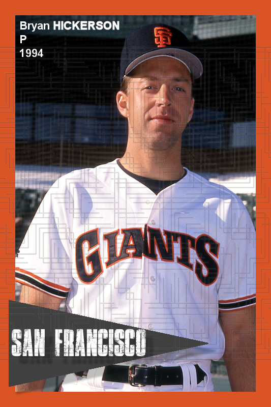 Bryan Hickerson - 1994 San Francisco Giants - choose a size & style