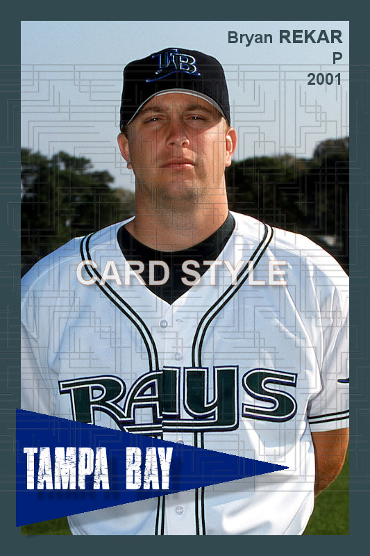 Bryan Rekar - 2001 Tampa Bay Devil Rays - choose a size & style