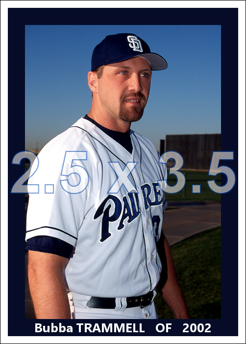 Bubba Trammell - 2002 San Diego Padres - pose B - choose a size & style