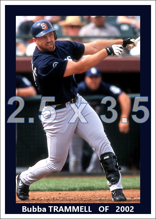 Bubba Trammell - 2002 San Diego Padres - pose A - choose a size & style