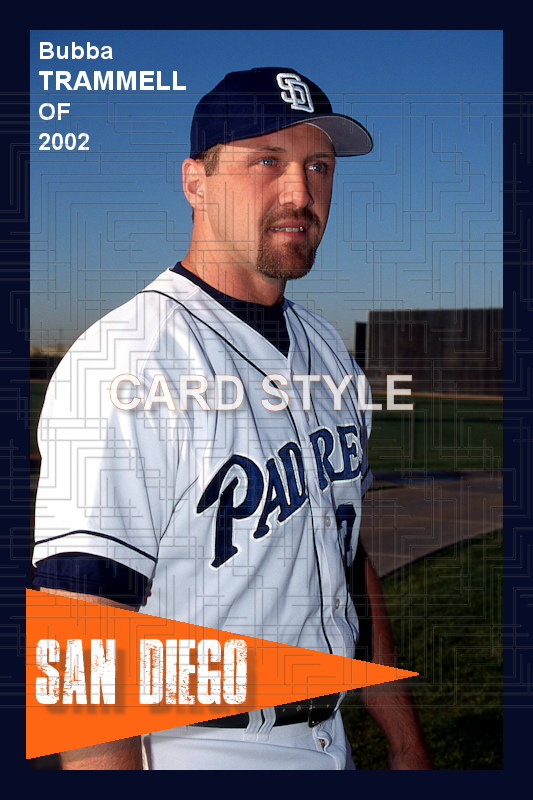 Bubba Trammell - 2002 San Diego Padres - pose B - choose a size & style