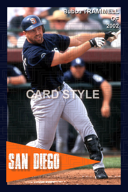Bubba Trammell - 2002 San Diego Padres - pose A - choose a size & style