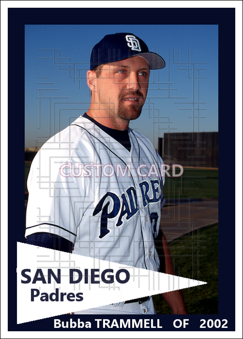 Bubba Trammell - 2002 San Diego Padres - pose B - choose a size & style