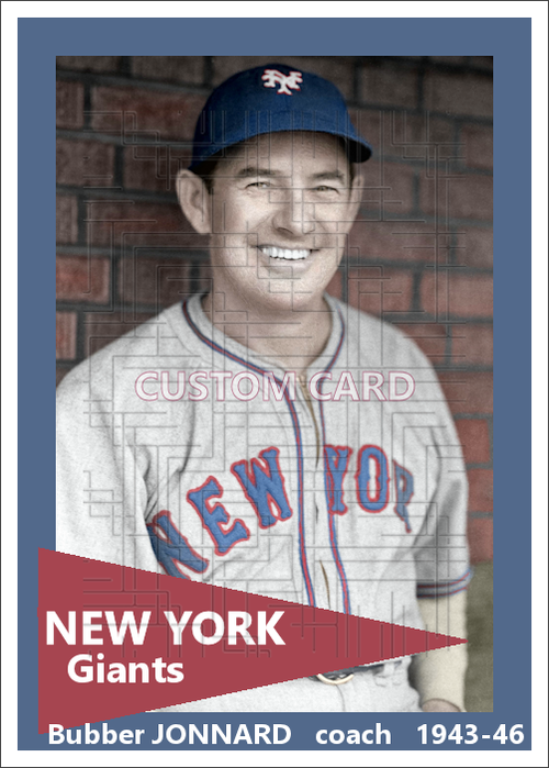 Bubber Jonnard - 1943-46 New York Giants - choose a size & style