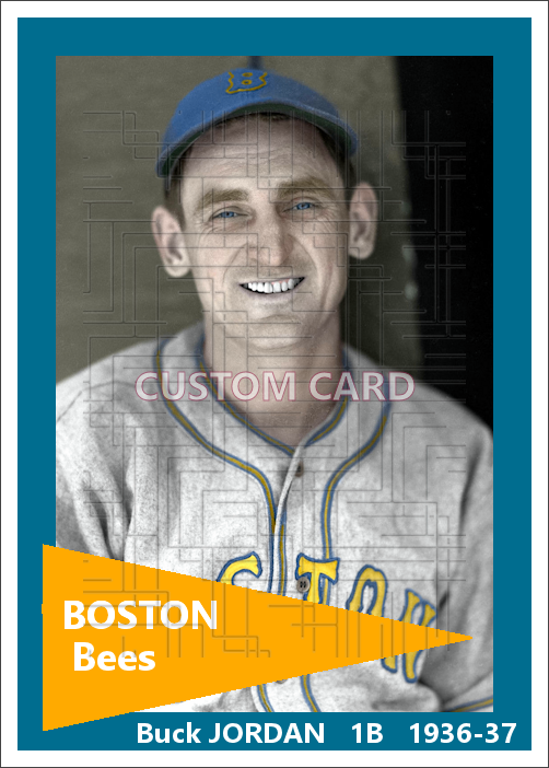 Buck Jordan - 1936-37 Boston Bees - choose a size & style