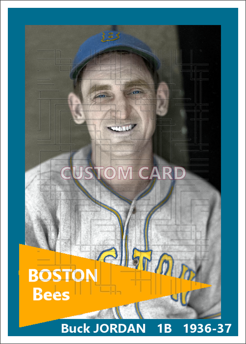 Buck Jordan - 1936-37 Boston Bees - choose a size & style