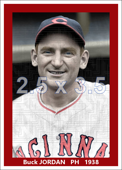 Buck Jordan - 1938 Cincinnati Reds - choose a size & style
