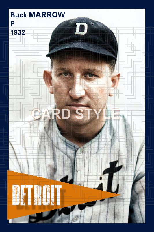 Buck Marrow - 1932 Detroit Tigers - choose a size & style