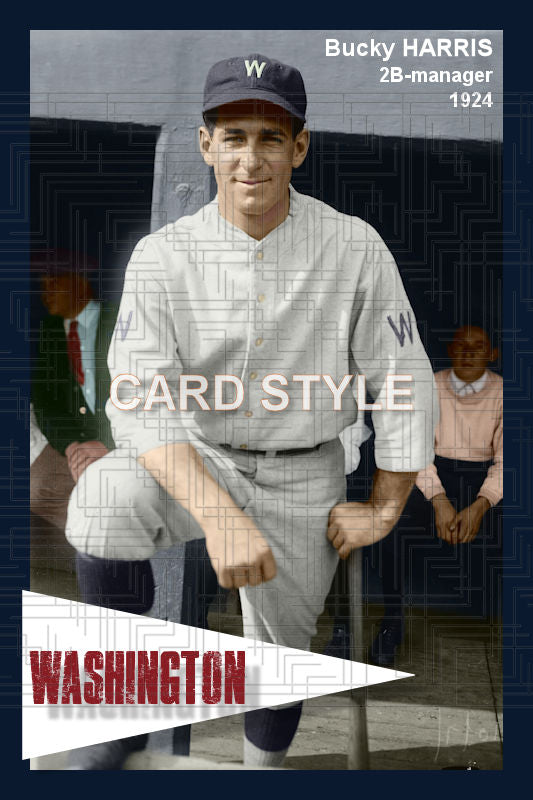 Bucky Harris - 1924 Washington Senators - choose a size & style