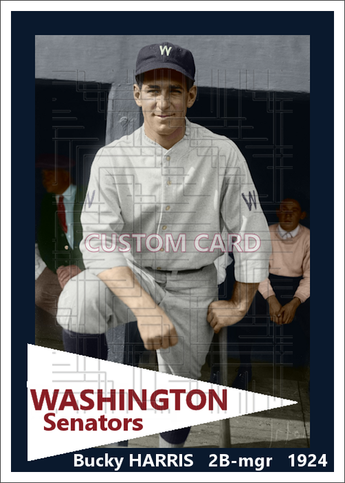 Bucky Harris - 1924 Washington Senators - choose a size & style