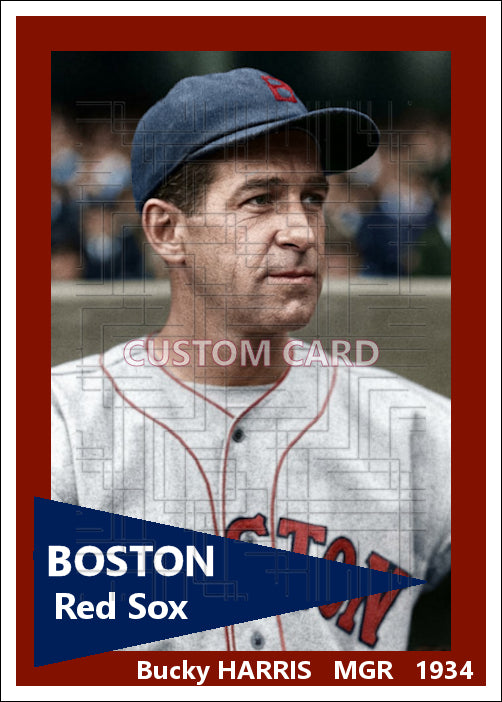 Bucky Harris - 1934 Boston Red Sox - choose a size & style