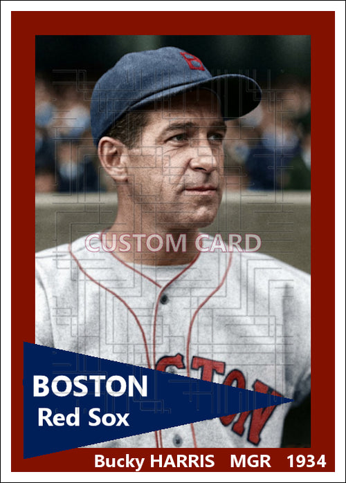 Bucky Harris - 1934 Boston Red Sox - choose a size & style