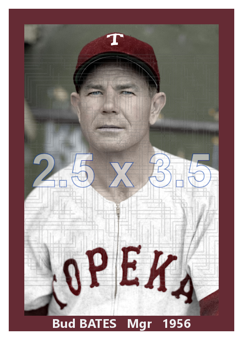 Bud Bates - 1956 Topeka Hawks - choose a size & style