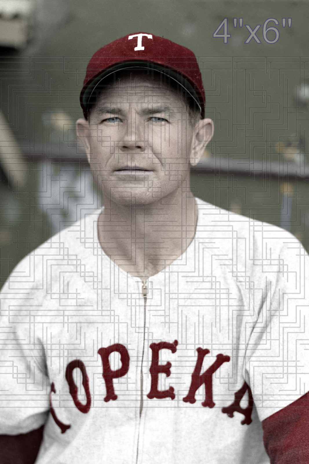 Bud Bates - 1956 Topeka Hawks - choose a size & style