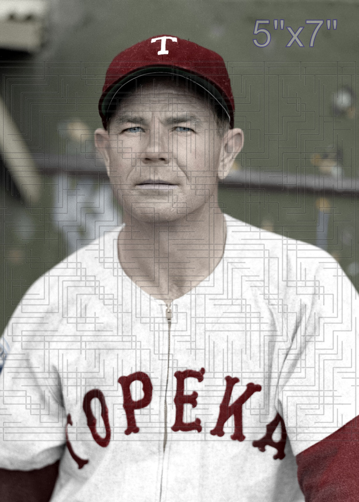 Bud Bates - 1956 Topeka Hawks - choose a size & style