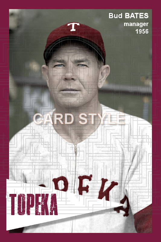 Bud Bates - 1956 Topeka Hawks - choose a size & style