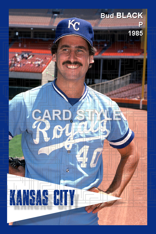 Bud Black - 1985 Kansas City Royals - choose a size & style