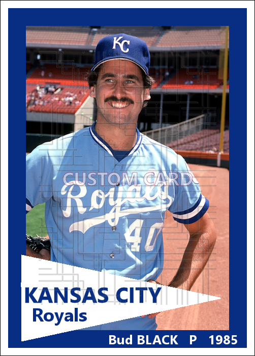 Bud Black - 1985 Kansas City Royals - choose a size & style