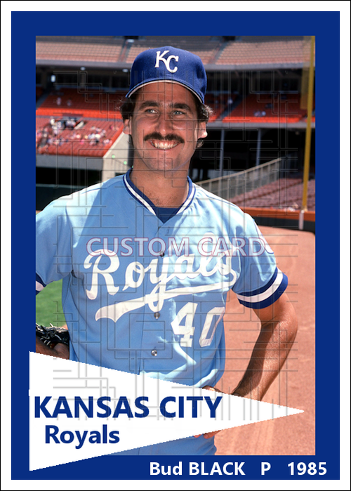 Bud Black - 1985 Kansas City Royals - choose a size & style