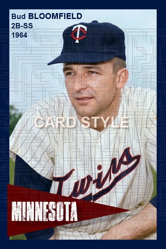 Bud Bloomfield - 1964 Minnesota Twins - choose a size & style